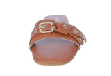 WOMAN'S SHOES TAN PU LEATHER SANDALS PORTIA-5