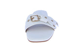 WOMAN'S SHOES WHITE PU LEATHER SANDALS PORTIA-5