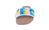 WOMAN'S SHOES YELLOW/BLUE BEAD SANDALS RAE-2
