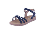 KID'S SHOES BLACK PU LEATHER SANDALS RARE-36K