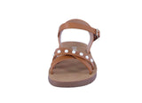 KID'S SHOES TAN PU LEATHER SANDALS RARE-36K