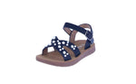 KID'S SHOES BLACK PU LEATHER SANDALS RARE-35KA