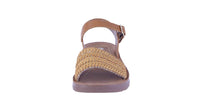KID'S SHOES TAN KNIT/PU LEATHER SANDAL REBEKAH-52K