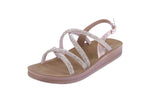 WOMAN'S SHOES ROSE GOLD STONE/METALLIC SANDALS RECOMMEND-64