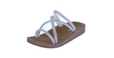KID'S SHOES WHITE STONE/GLITTER SANDALS RECOMMEND-68K