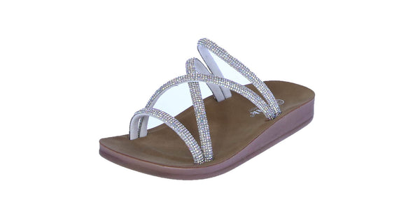 KID'S SHOES WHITE STONE/GLITTER SANDALS RECOMMEND-68K