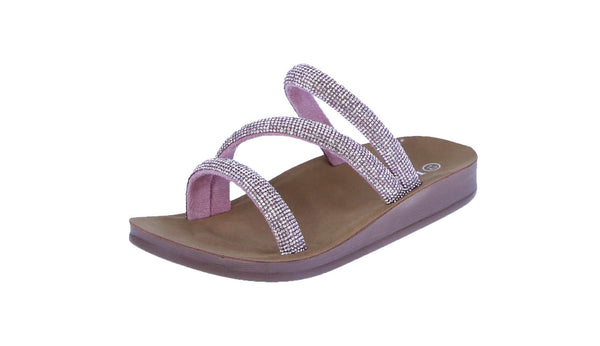 KID'S SHOES PINK RHINESTONE SANDALS RECOMMEND-6K