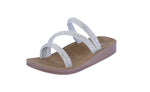 KID'S SHOES SILVER RHINESTONE SANDALS RECOMMEND-6K