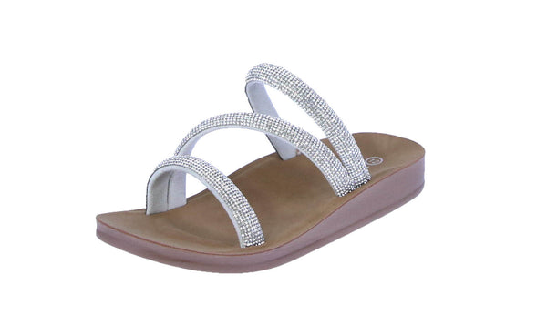 KID'S SHOES SILVER RHINESTONE SANDALS RECOMMEND-6K