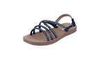 KID'S SHOES BLACK RHINESTONE SANDALS RECTANGLE-42K