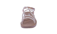 KID'S SHOES ROSE GOLD RHINESTONE SANDALS RECTANGLE-42K