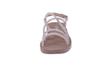 KID'S SHOES ROSE GOLD RHINESTONE SANDALS RECTANGLE-42K