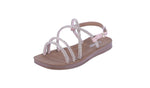 KID'S SHOES ROSE GOLD RHINESTONE SANDALS RECTANGLE-42K