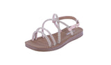 KID'S SHOES ROSE GOLD RHINESTONE SANDALS RECTANGLE-42K