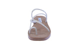 WOMAN'S SHOES SILVER RHINESTONE/GLITTER SANDALS RECTANGLE-45