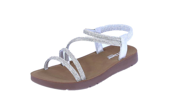 KID'S SHOES SILVER RHINESTONE SANDALS REFORM-101K