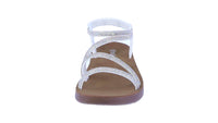 KID'S SHOES WHITE RHINESTONE SANDALS REFORM-101K