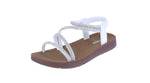 KID'S SHOES WHITE RHINESTONE SANDALS REFORM-101K