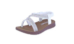 BABY'S SHOES WHITE RHINESTONE SANDALS REFORM-101KA