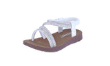 BABY'S SHOES WHITE RHINESTONE SANDALS REFORM-101KA