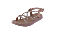 KID'S SHOES TAN PU/RHINESTONE SANDALS REFORM-103K