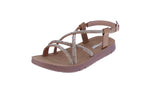 KID'S SHOES TAN PU/RHINESTONE SANDALS REFORM-103K