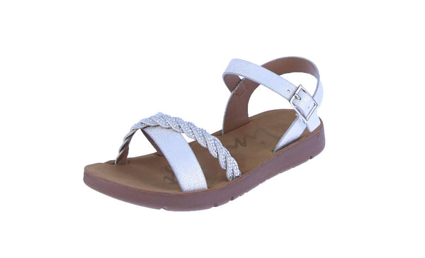KID'S SHOES SILVER PU/GLITTER SANDAL REFORM-72K
