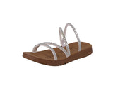 KID'S SHOES WHITE/SILVER GLITTER SANDALS REFORM-87K