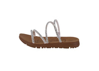 KID'S SHOES WHITE/SILVER GLITTER SANDALS REFORM-87K