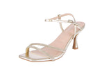 WOMAN'S HEELS GOLD RHINESTONE/METALLIC REGINA-1