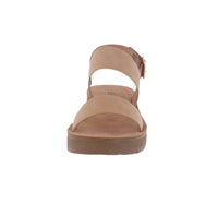 WOMAN'S CAMEL NUB PU LEATHER SANDALS REMUS