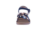 KID'S SHOES MULTI BLACK PU LEATHER SANDALS RENOVATE-48K