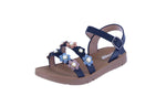KID'S SHOES MULTI BLACK PU LEATHER SANDALS RENOVATE-48K