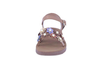 KID'S SHOES MULTI TAN PU LEATHER SANDALS RENOVATE-48K