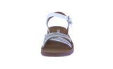 KID'S SHOES WHITE PU LEATHER/STONE SANDAL RENOVATE-14K