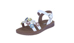 KID'S SHOES MULTI WHITE PU LEATHER SANDALS RENOVATE-48K