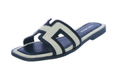 WOMAN'S SHOES BLACK PU LEATHER SANDALS RIO-26