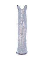 WOMAN'S SHOES CHAMPAGNE RHINESTONE/GLITTER BOOTS RIVER-11