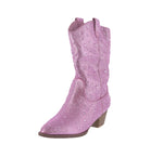 KID'S SHOES FUCHSIA RHINESTONE/GLITTER BOOTS RIVER-11K