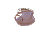WOMAN'S SHOES TAN PU LEATHER SANDALS ROBIN-2
