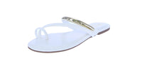 WOMAN'S SHOES WHITE PU LEATHER SANDALS ROBIN-2