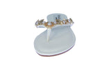 WOMAN'S SHOES WHITE PU LEATHER SANDALS ROBIN-36