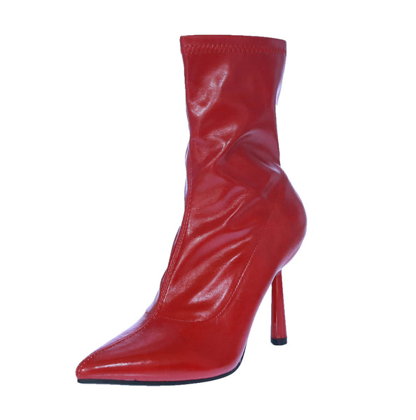 WOMAN'S SHOES RED PU BOOTIES RORY-33