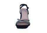 WOMAN'S SHOES BLACK NUB GLITTER HEELS SABRINA-3