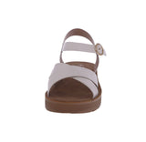 WOMAN'S WHITE PU LEATHER SANDALS SALVIA-8