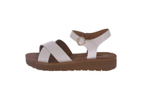 WOMAN'S WHITE PU LEATHER SANDALS SALVIA-8