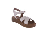 WOMAN'S WHITE PU LEATHER SANDALS SALVIA-8