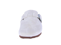 WOMAN'S SHOES BEIGE SUEDE SLIP ON MULES CLOGS SEATTLE-38