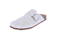 WOMAN'S SHOES BEIGE SUEDE SLIP ON MULES CLOGS SEATTLE-38