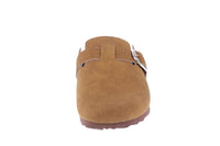 WOMAN'S SHOES TAN SUEDE SLIP ON MULES CLOGS SEATTLE-38